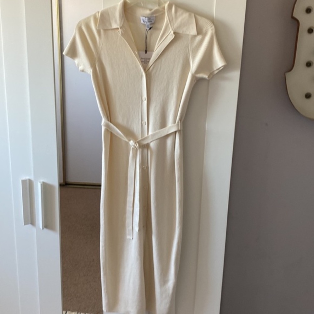 & Other Stories Fitted Midi Buttoned Shirt Dress | Medium - Picture 3 of 7